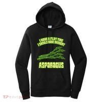 Flat Tire Asparagus Vegan Vegetarian Vegetables Funny Women's Hoodie thumb 0