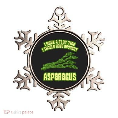 Flat Tire Asparagus Vegan Vegetarian Vegetables Funny Ornament