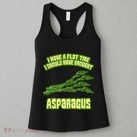 Flat Tire Asparagus Vegan Vegetarian Vegetables Funny Women's Tank Top thumb 3