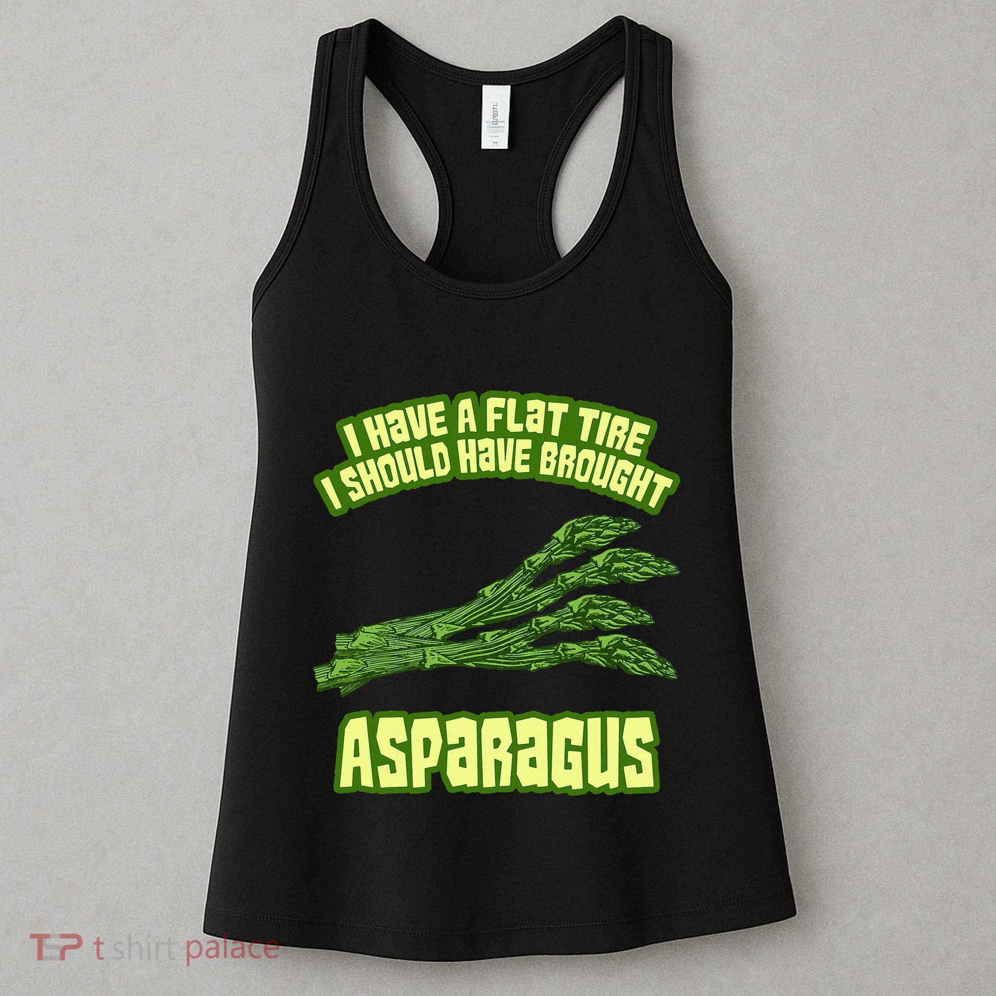 Flat Tire Asparagus Vegan Vegetarian Vegetables Funny Women's Tank Top