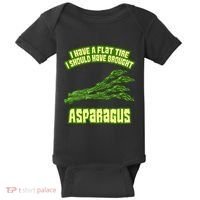 Flat Tire Asparagus Vegan Vegetarian Vegetables Funny Baby Bodysuit thumb 0