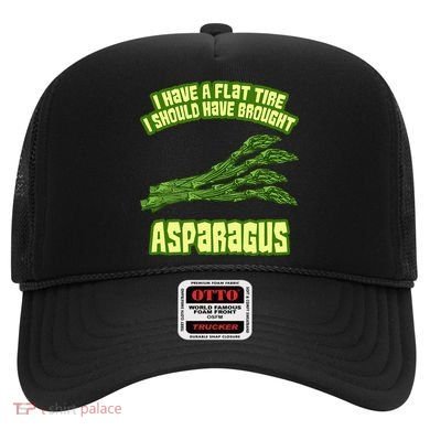 Flat Tire Asparagus Vegan Vegetarian Vegetables Funny Hat