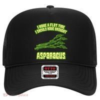 Flat Tire Asparagus Vegan Vegetarian Vegetables Funny Hat thumb 0