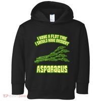 Flat Tire Asparagus Vegan Vegetarian Vegetables Funny Toddler Hoodie thumb 0