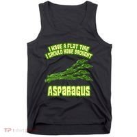Flat Tire Asparagus Vegan Vegetarian Vegetables Funny Tank Top thumb 0