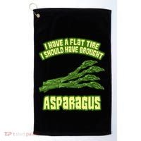 Flat Tire Asparagus Vegan Vegetarian Vegetables Funny Golf Towel thumb 0