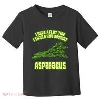 Flat Tire Asparagus Vegan Vegetarian Vegetables Funny Toddler T-Shirt thumb 0