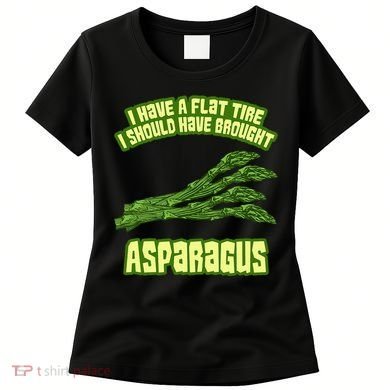 Flat Tire Asparagus Vegan Vegetarian Vegetables Funny Women's T-Shirt
