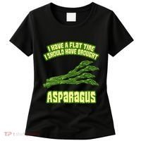 Flat Tire Asparagus Vegan Vegetarian Vegetables Funny Women's T-Shirt thumb 0