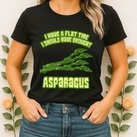 Flat Tire Asparagus Vegan Vegetarian Vegetables Funny Women's T-Shirt thumb 2