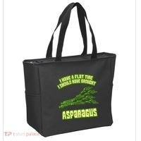 Flat Tire Asparagus Vegan Vegetarian Vegetables Funny Tote Bag thumb 2
