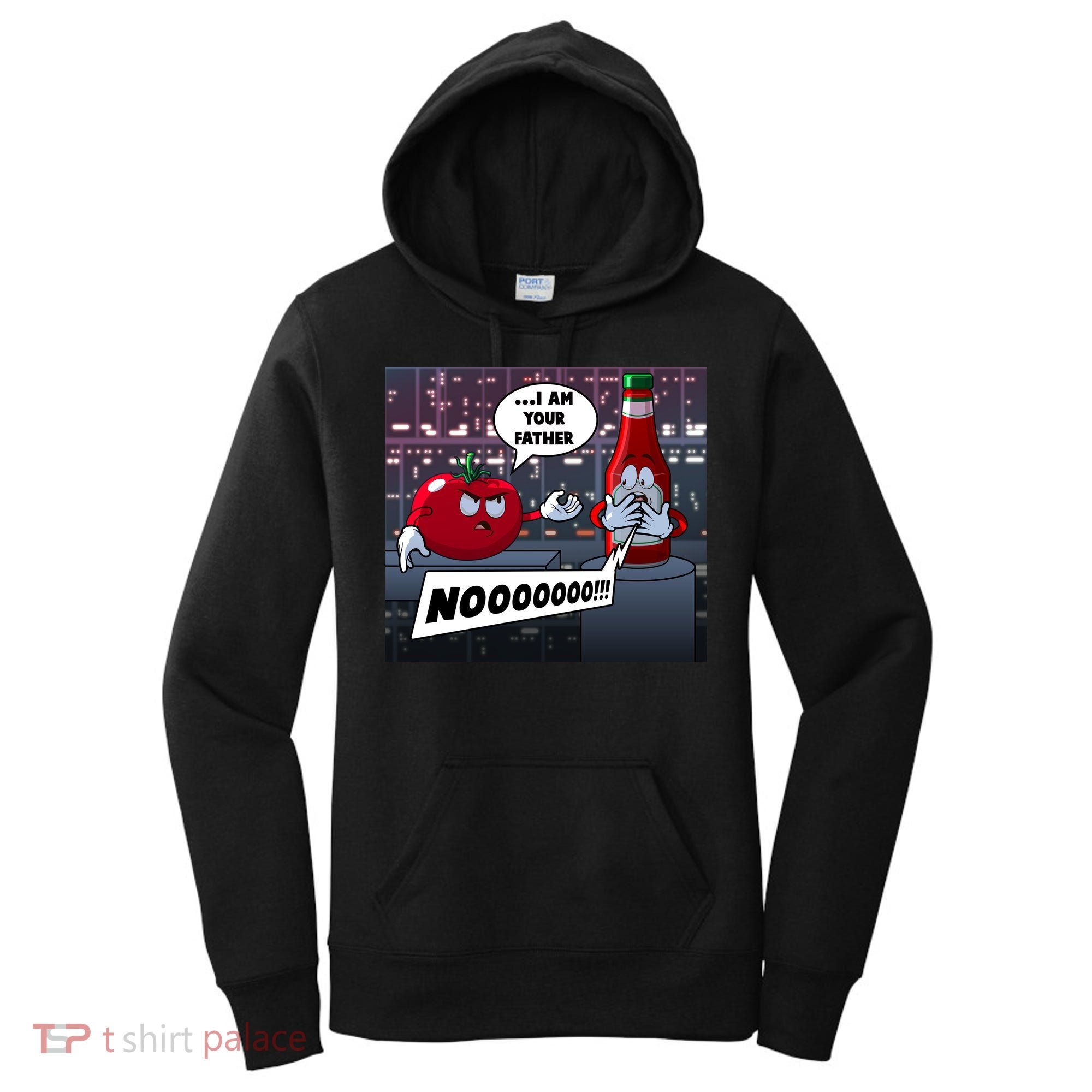 Funny Tomato And Ketchup I Am Your Father Women's Hoodie