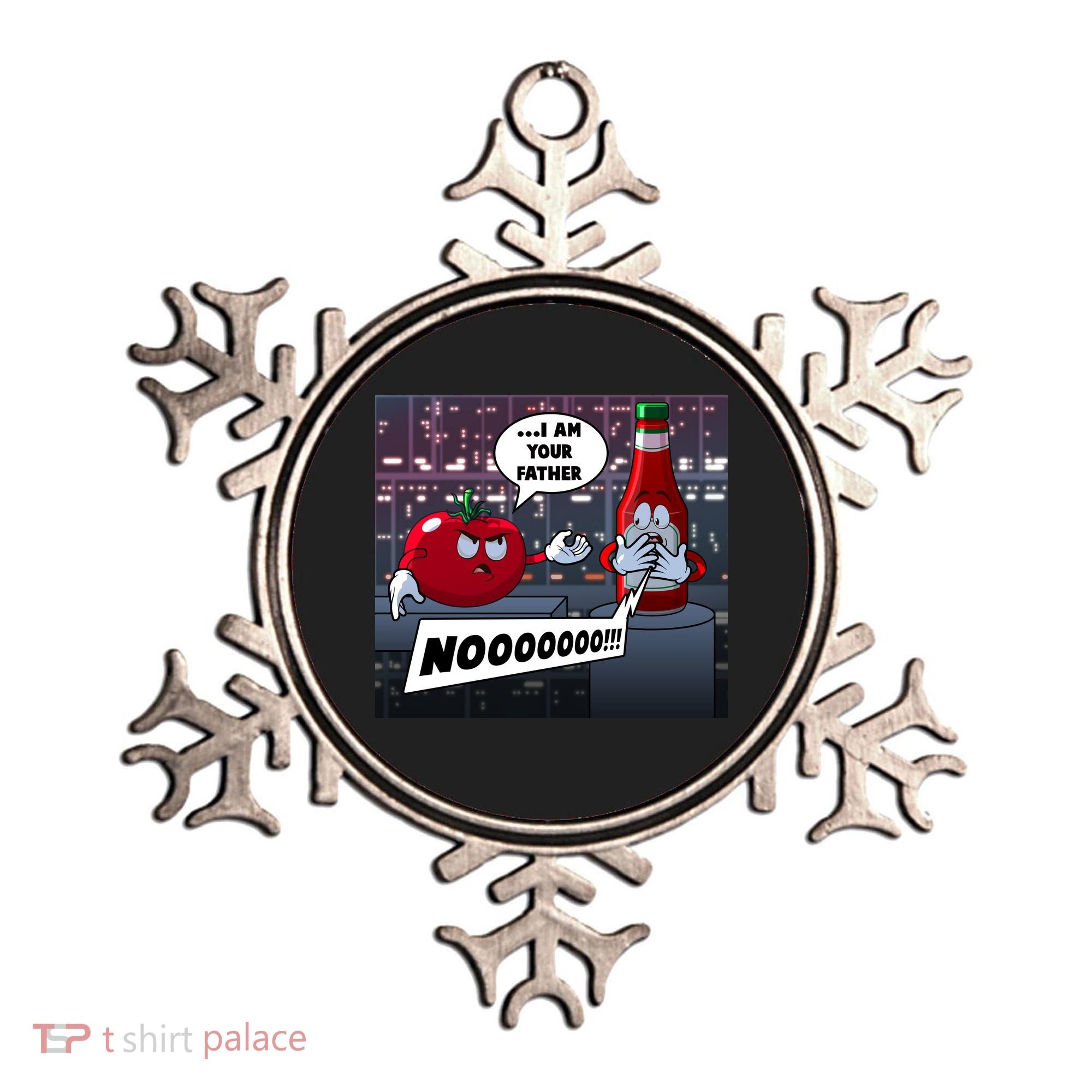 Funny Tomato And Ketchup I Am Your Father Ornament