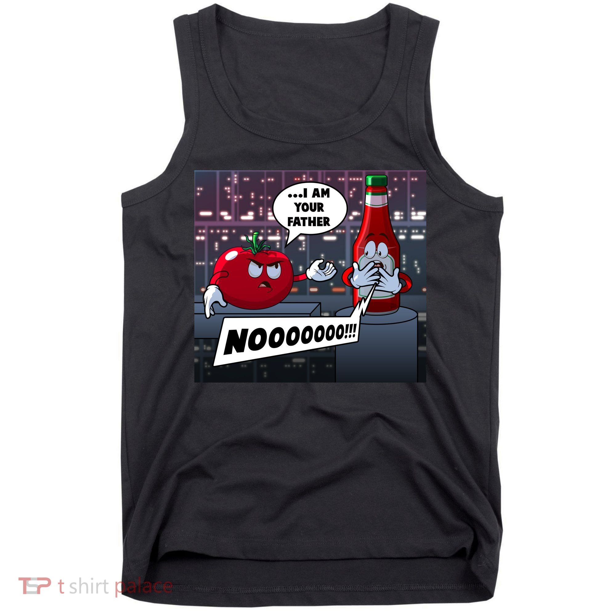 Funny Tomato And Ketchup I Am Your Father Tank Top