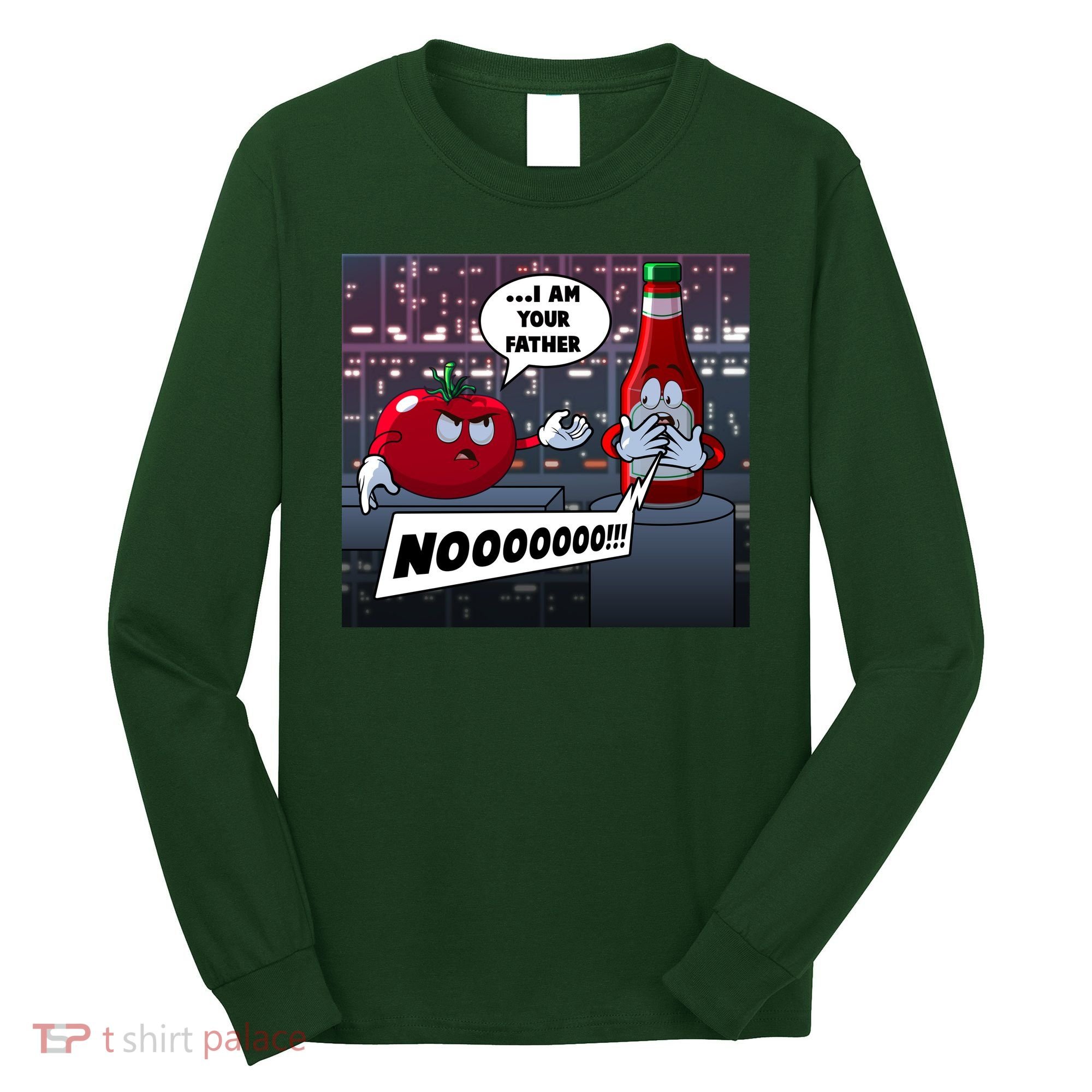 Funny Tomato And Ketchup I Am Your Father Long Sleeve Shirt