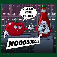 Funny Tomato And Ketchup I Am Your Father Sweatshirt thumb 3
