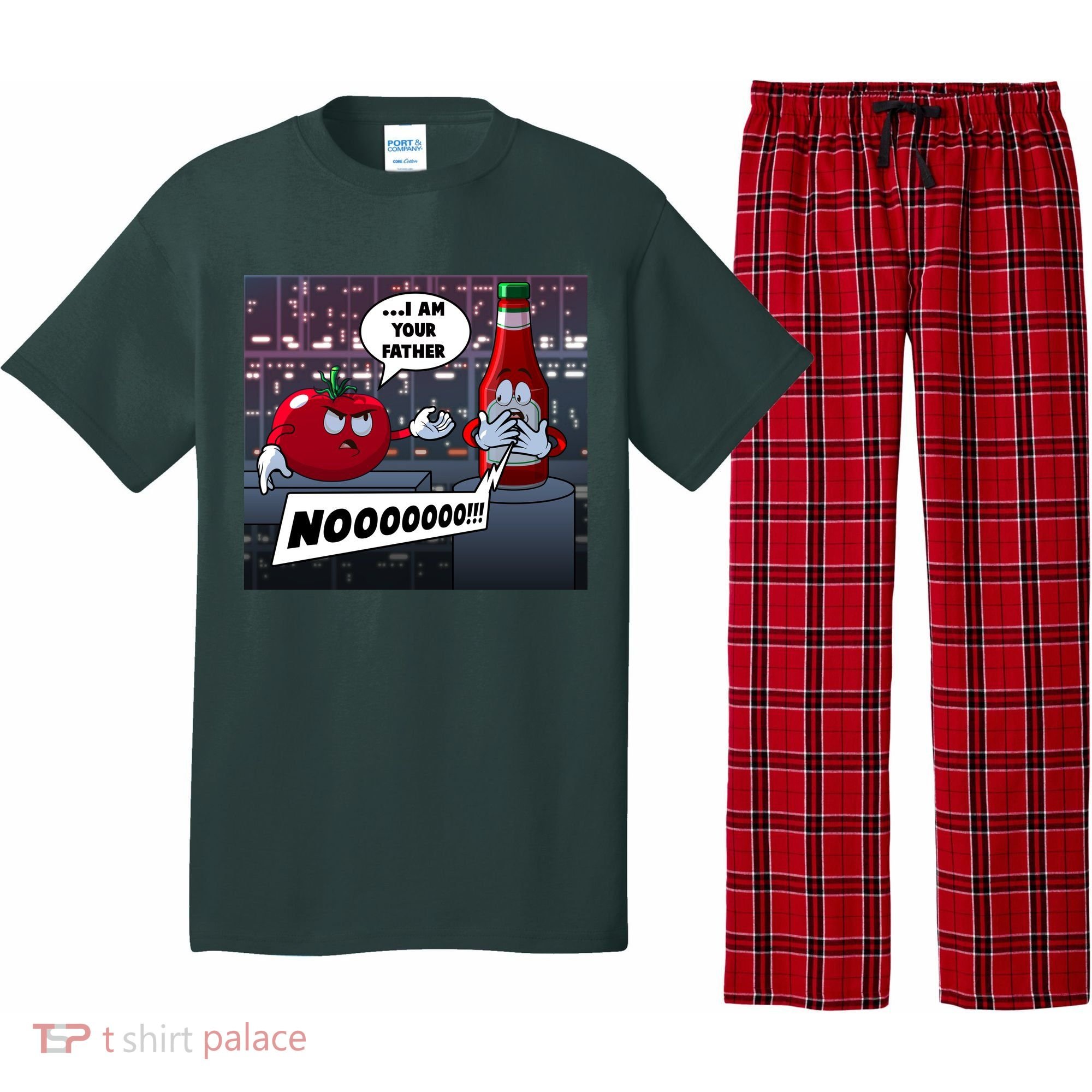 Funny Tomato And Ketchup I Am Your Father Pajama Set