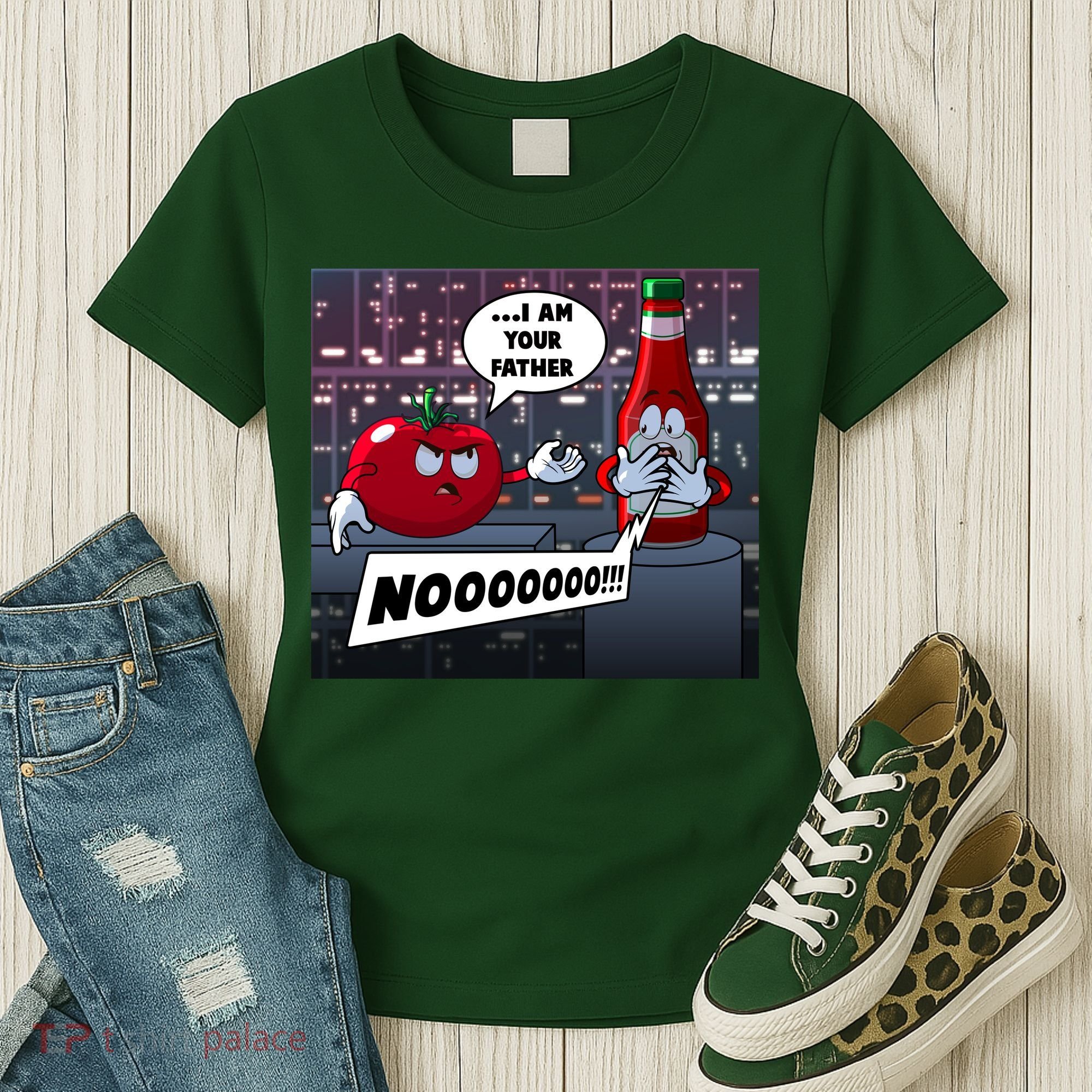 Funny Tomato And Ketchup I Am Your Father Women's T-Shirt