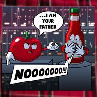 Funny Tomato And Ketchup I Am Your Father Women's Flannel Plaid Pajama Pants thumb 2