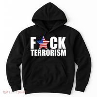 Fuck Terrorists! American Flag Star Hoodie thumb 0