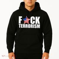Fuck Terrorists! American Flag Star Hoodie thumb 2