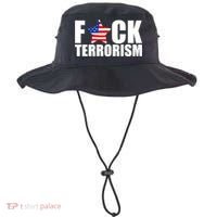 Fuck Terrorists! American Flag Star Bucket Hat thumb 0