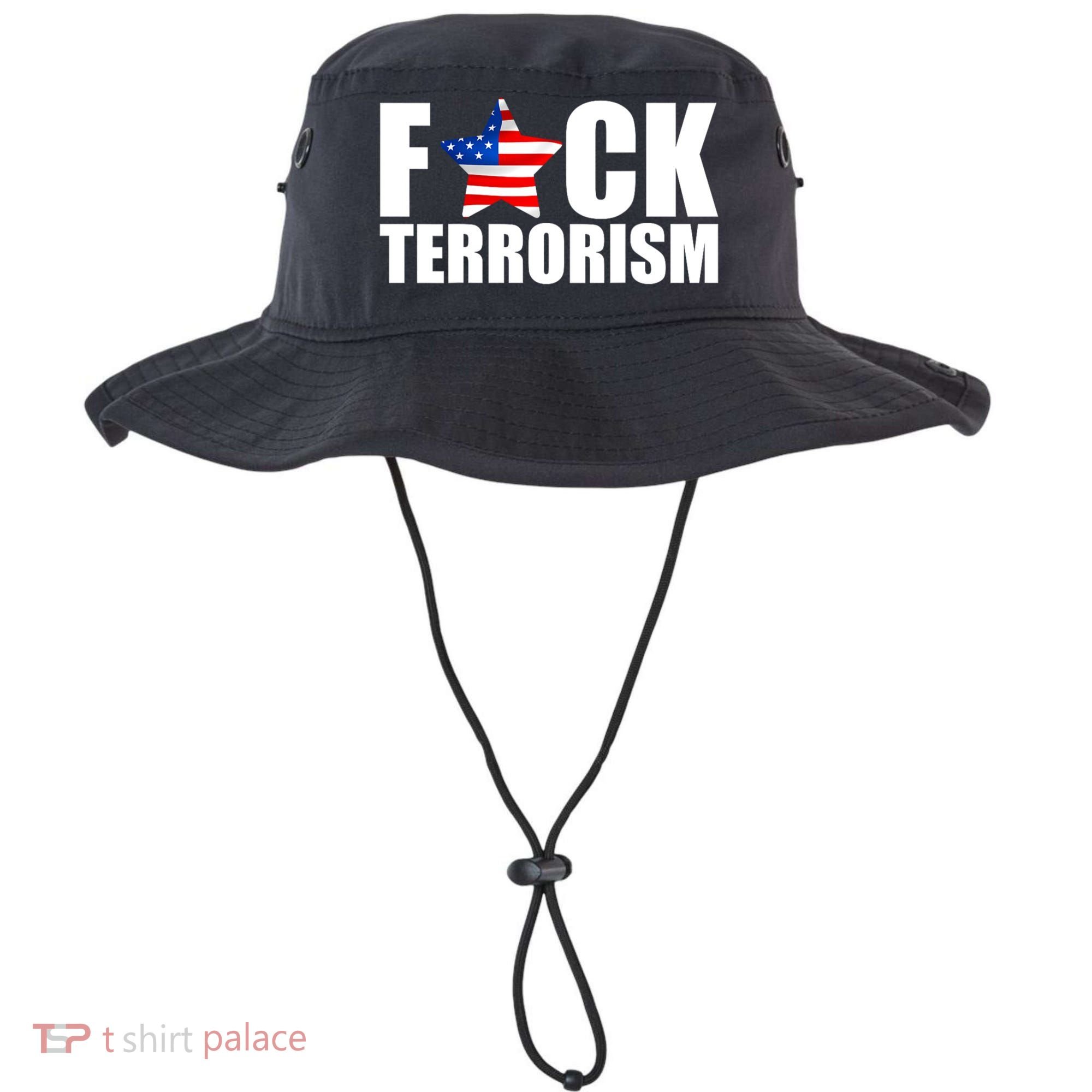 Fuck Terrorists! American Flag Star Bucket Hat
