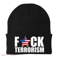 Fuck Terrorists! American Flag Star Beanie thumb 0