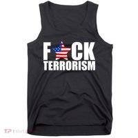 Fuck Terrorists! American Flag Star Tank Top thumb 0