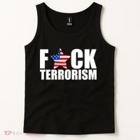 Fuck Terrorists! American Flag Star Tank Top thumb 2