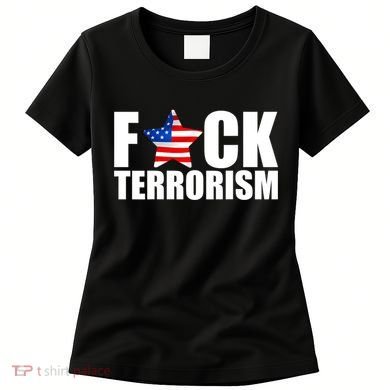 Fuck Terrorists! American Flag Star Women's T-Shirt