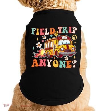 Field Trip Anyone Groovy School Bus Driver Yellow Bus Doggie Tank
