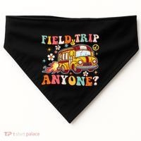Field Trip Anyone Groovy School Bus Driver Yellow Bus USA-Made Doggie Bandana thumb 0
