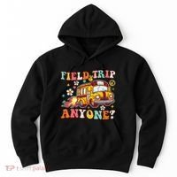 Field Trip Anyone Groovy School Bus Driver Yellow Bus Hoodie thumb 0