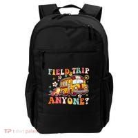 Field Trip Anyone Groovy School Bus Driver Yellow Bus Backpack thumb 0