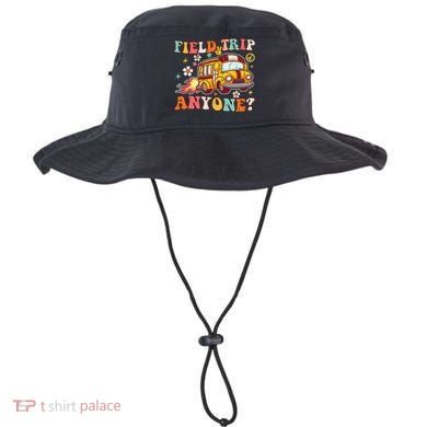 Field Trip Anyone Groovy School Bus Driver Yellow Bus Bucket Hat
