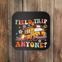 Field Trip Anyone Groovy School Bus Driver Yellow Bus Coaster thumb 0