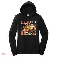 Field Trip Anyone Groovy School Bus Driver Yellow Bus Women's Hoodie thumb 0