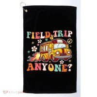 Field Trip Anyone Groovy School Bus Driver Yellow Bus Golf Towel thumb 0