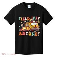 Field Trip Anyone Groovy School Bus Driver Yellow Bus Kids T-Shirt thumb 0