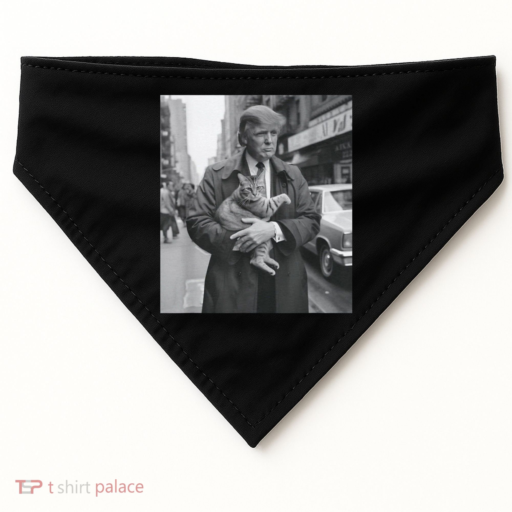 Funny Trump And Cat Funny Political USA-Made Doggie Bandana