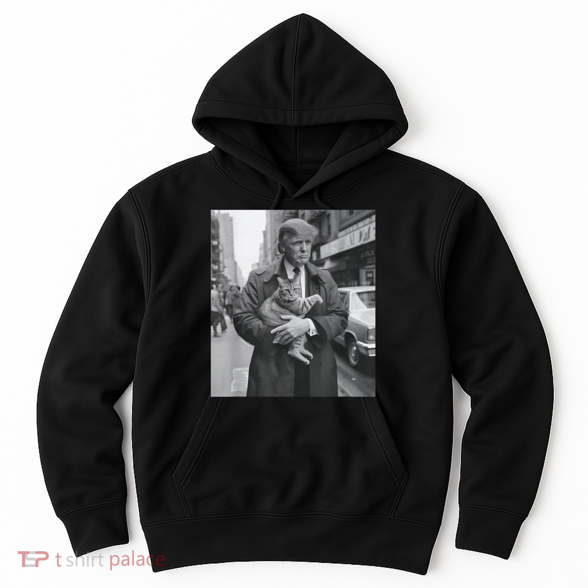 Funny Trump And Cat Funny Political Hoodie