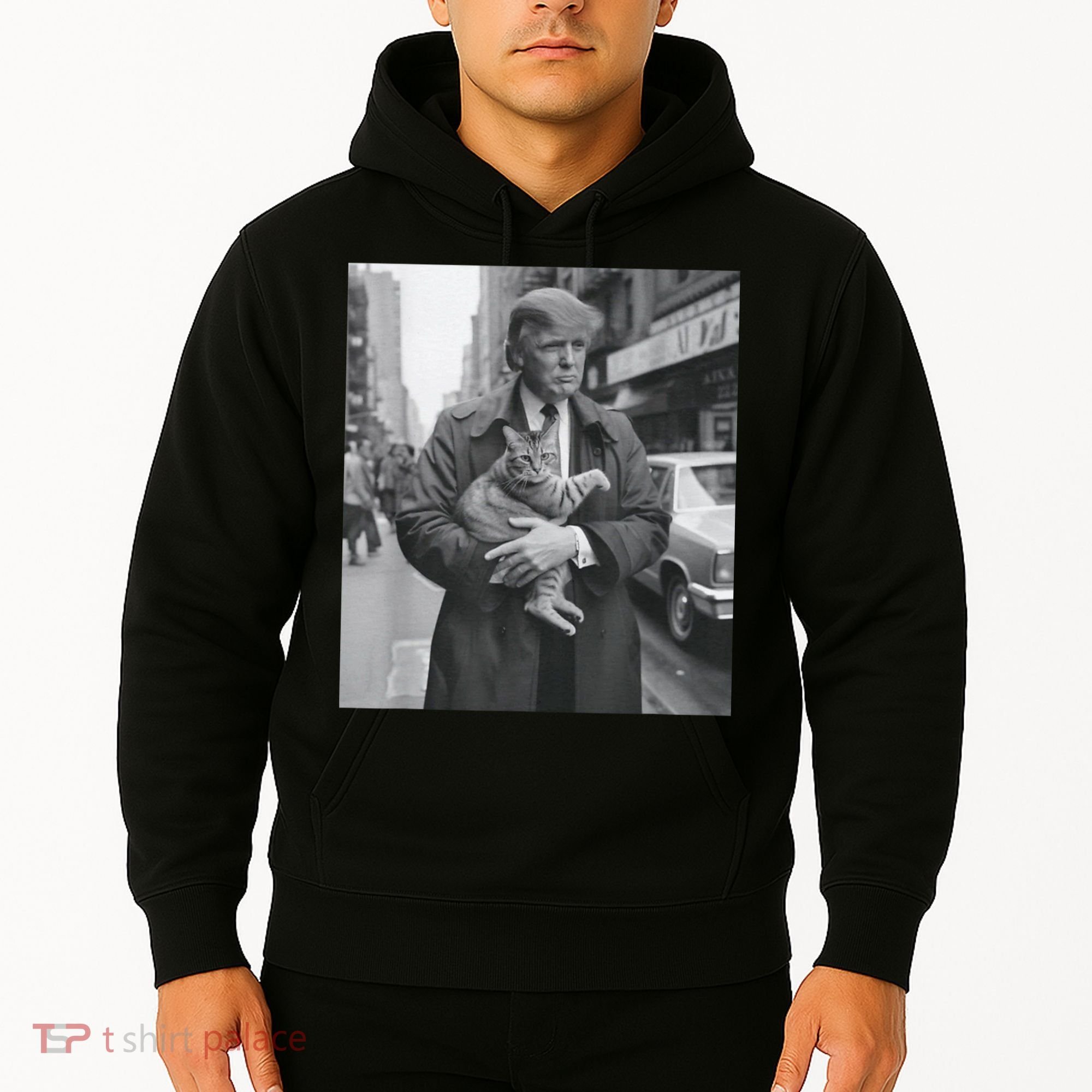 Funny Trump And Cat Funny Political Hoodie