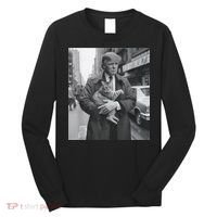 Funny Trump And Cat Funny Political Long Sleeve Shirt thumb 0