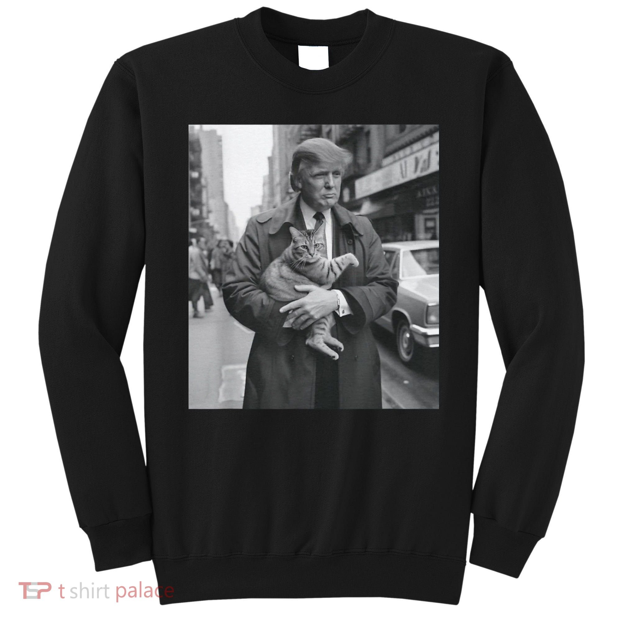Funny Trump And Cat Funny Political Sweatshirt