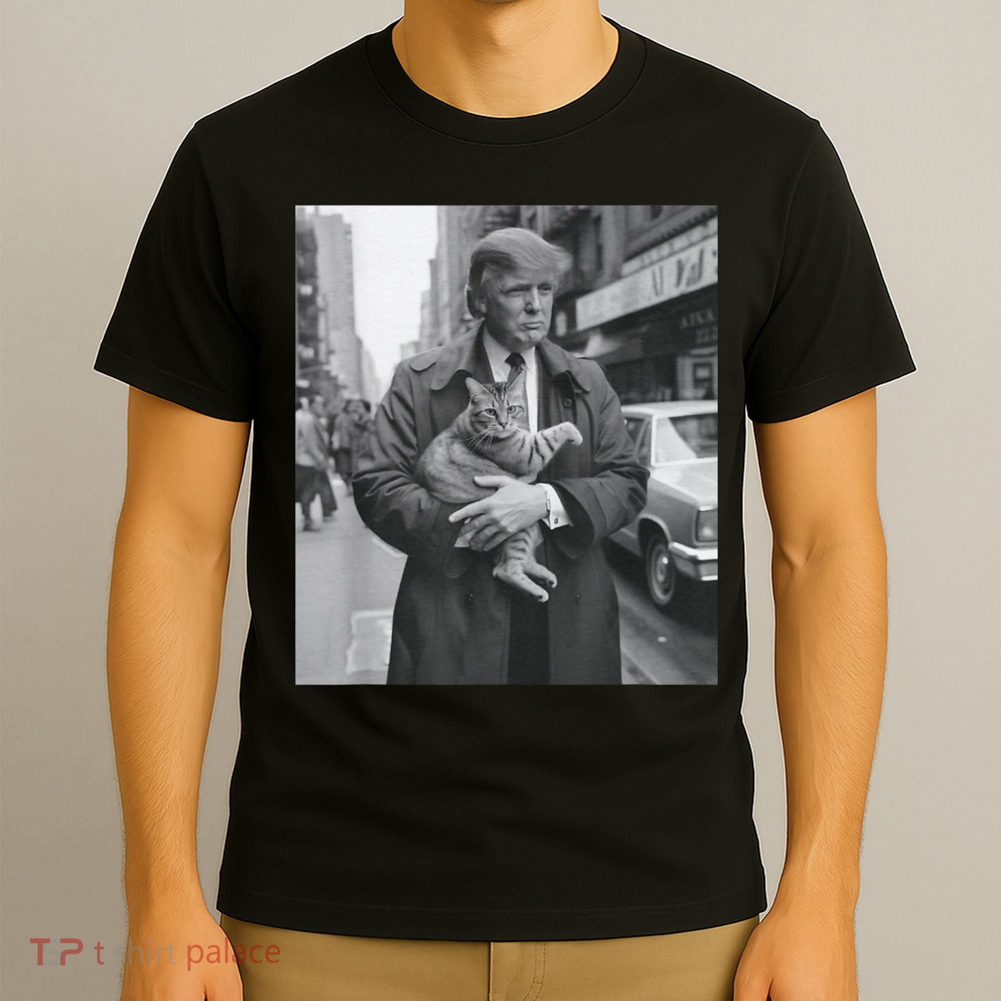 Funny Trump And Cat Funny Political T-Shirt