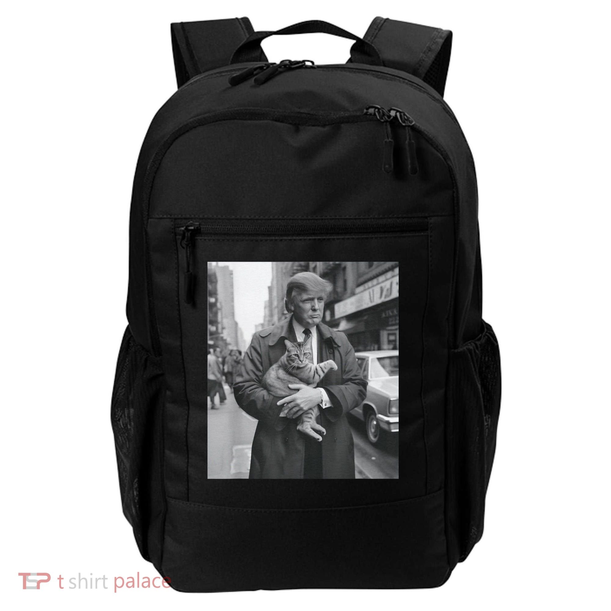 Funny Trump And Cat Funny Political Backpack