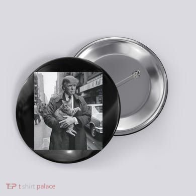 Funny Trump And Cat Funny Political Button