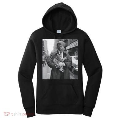 Funny Trump And Cat Funny Political Women's Hoodie