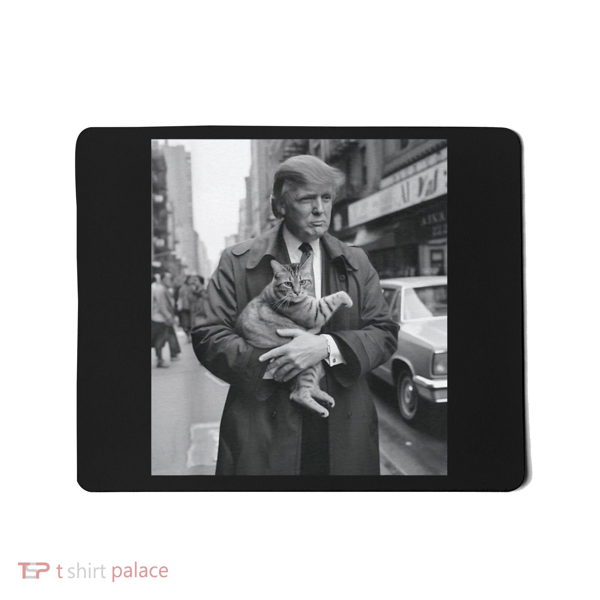 Funny Trump And Cat Funny Political Mousepad